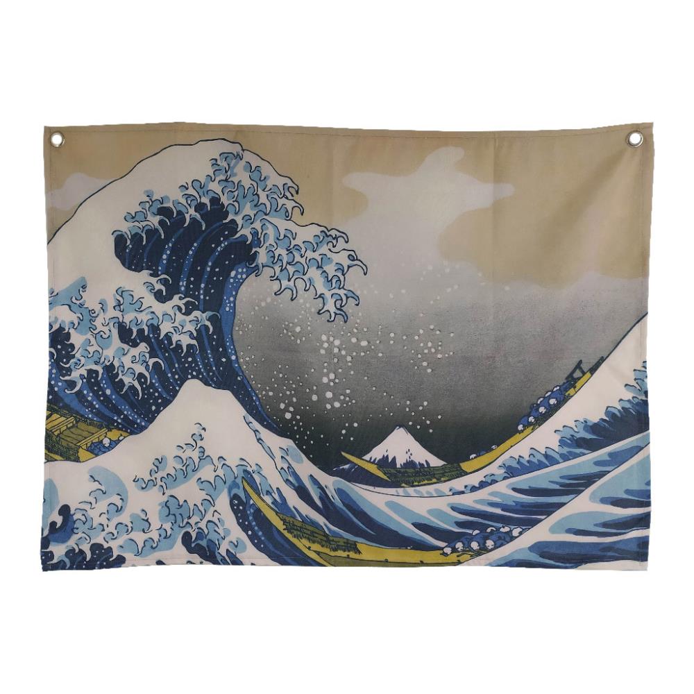 The Great Wave Of Kanagawa Duvar Halısı (94cm X 67cm) 