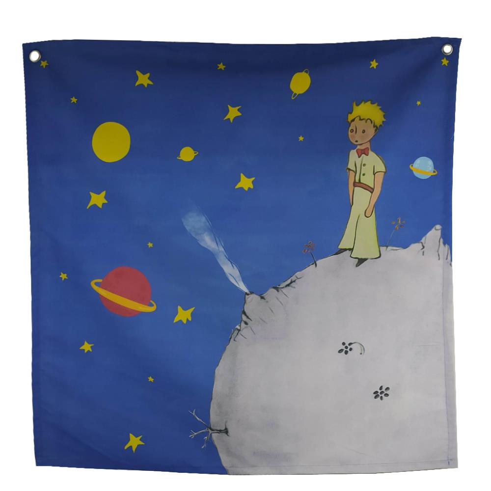 Küçük Prens Little Prince Mavi Fon Duvar Halısı (94cm X 94cm) 