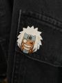 Naruto Jiraiya Ahşap El Boyaması Broş