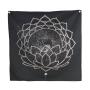 Siyah Lotus Mandala Duvar Halısı (94cm X 94cm)